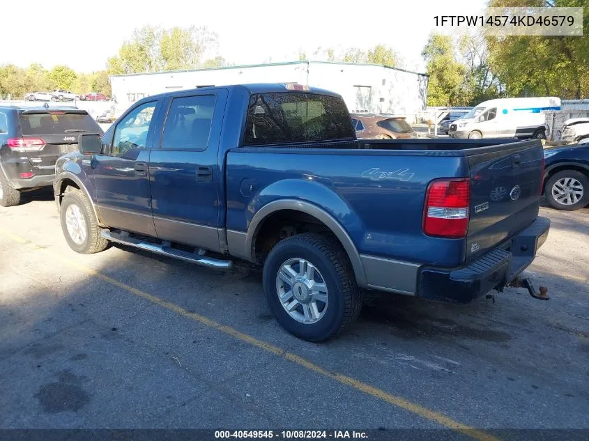 2004 Ford F-150 Fx4/Lariat/Xlt VIN: 1FTPW14574KD46579 Lot: 40549545