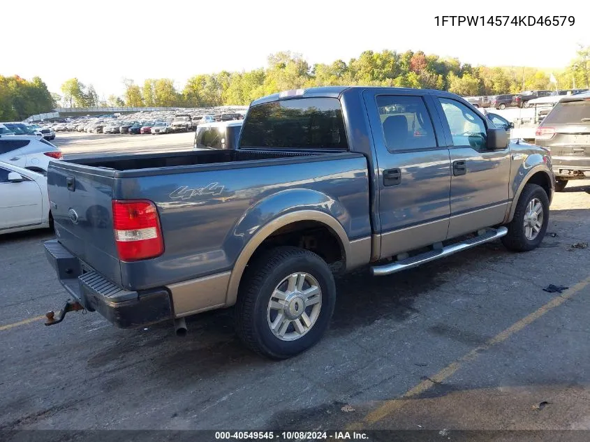 2004 Ford F-150 Fx4/Lariat/Xlt VIN: 1FTPW14574KD46579 Lot: 40549545