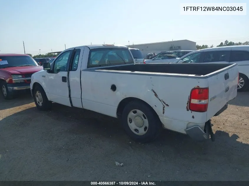 2004 Ford F-150 Stx/Xl/Xlt VIN: 1FTRF12W84NC03045 Lot: 40566387