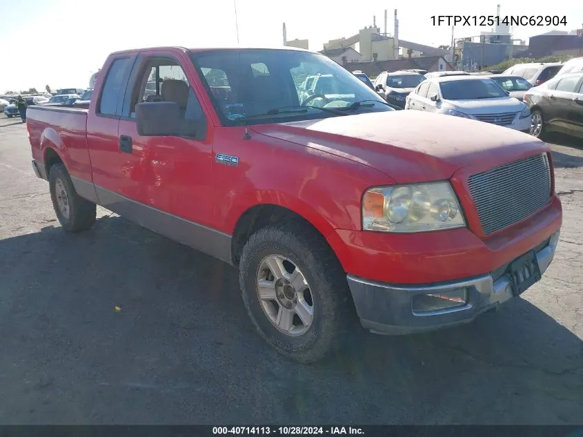 2004 Ford F-150 Lariat/Xl/Xlt VIN: 1FTPX12514NC62904 Lot: 40714113