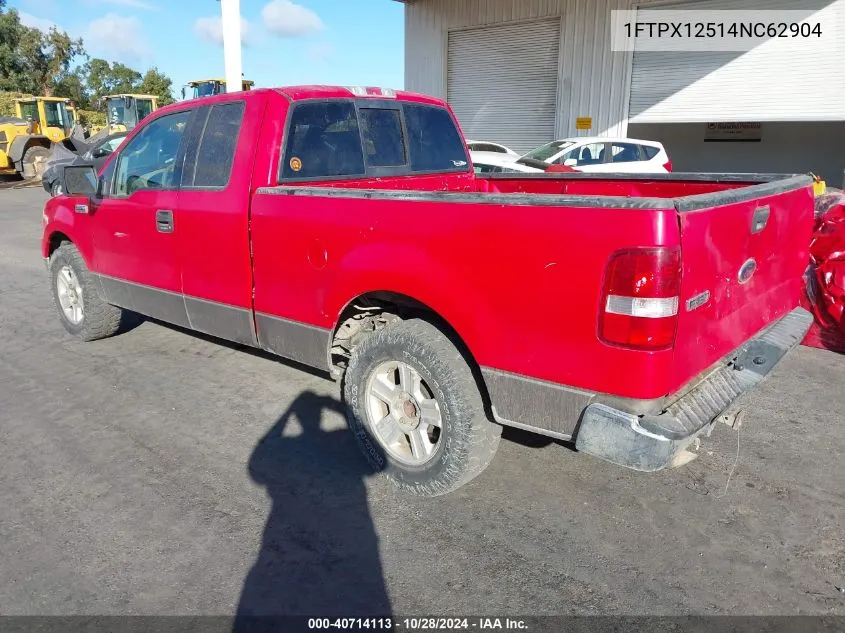 2004 Ford F-150 Lariat/Xl/Xlt VIN: 1FTPX12514NC62904 Lot: 40714113