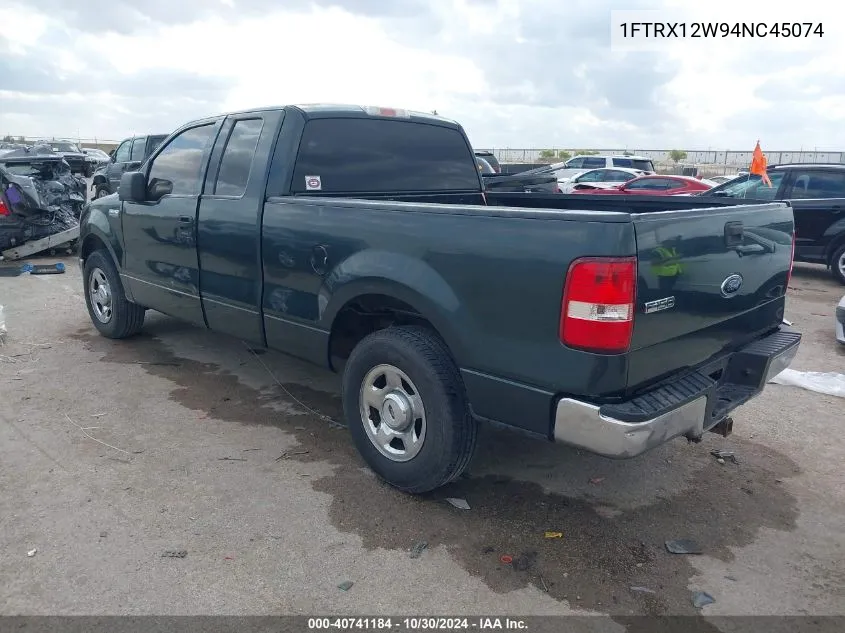 2004 Ford F-150 Stx/Xl/Xlt VIN: 1FTRX12W94NC45074 Lot: 40741184