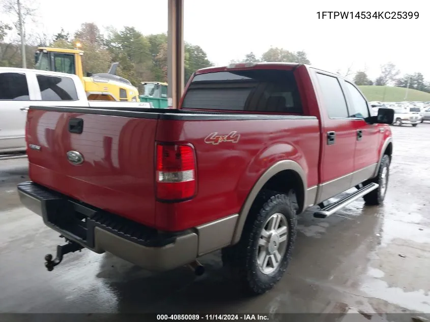 1FTPW14534KC25399 2004 Ford F-150 Fx4/Lariat/Xlt