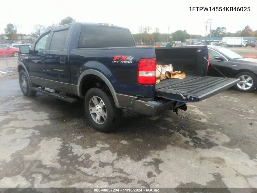 2004 Ford F-150 Fx4/Lariat/Xlt VIN: 1FTPW14554KB46025 Lot: 40857294