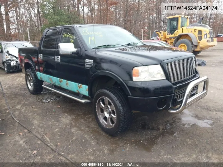 2004 Ford F-150 Fx4/Lariat/Xlt VIN: 1FTPW14524FA04174 Lot: 40864660