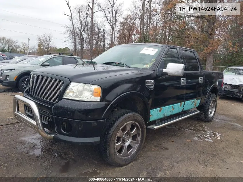 2004 Ford F-150 Fx4/Lariat/Xlt VIN: 1FTPW14524FA04174 Lot: 40864660