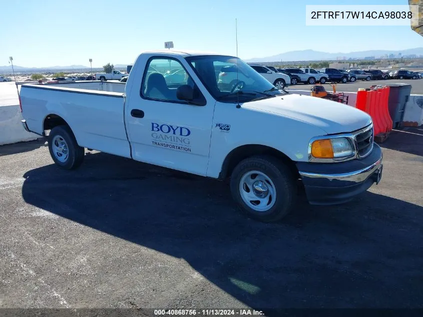 2004 Ford F-150 Heritage Xl/Xlt VIN: 2FTRF17W14CA98038 Lot: 40868756