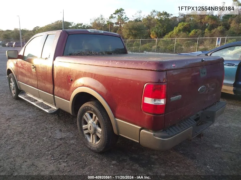 2004 Ford F-150 Lariat/Xl/Xlt VIN: 1FTPX12554NB90184 Lot: 40920561