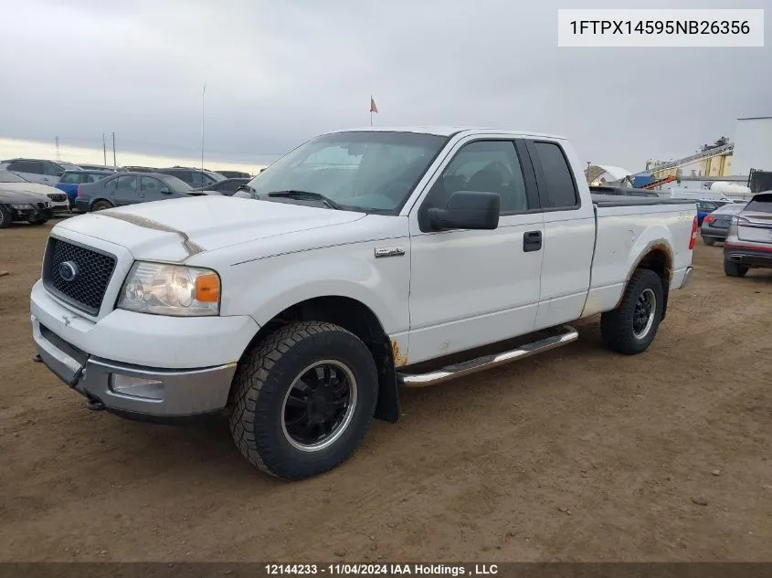 2005 Ford F150 VIN: 1FTPX14595NB26356 Lot: 12144233