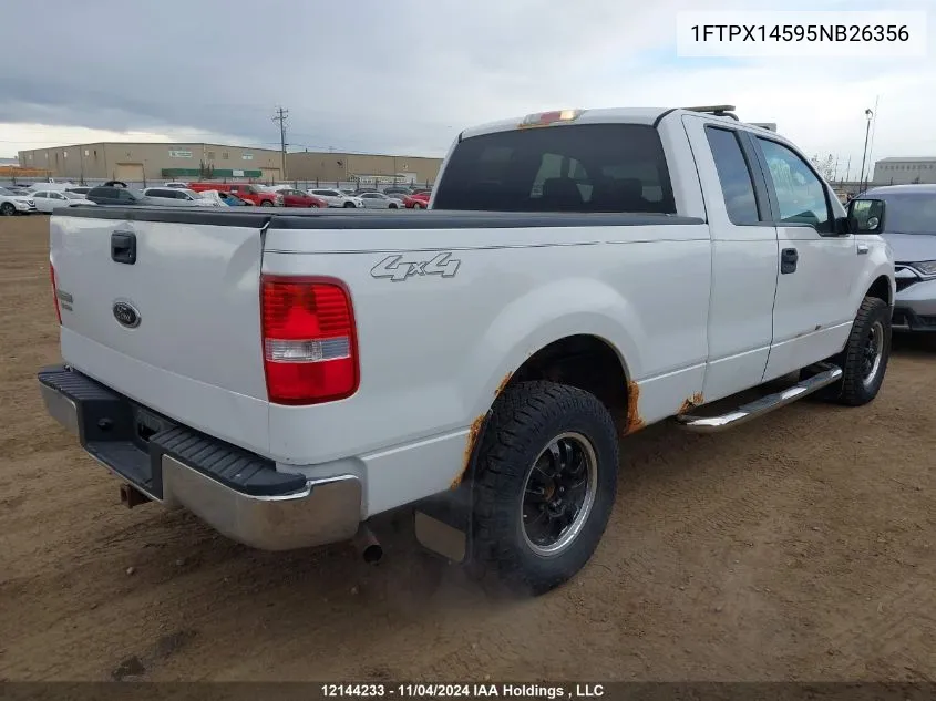 2005 Ford F150 VIN: 1FTPX14595NB26356 Lot: 12144233