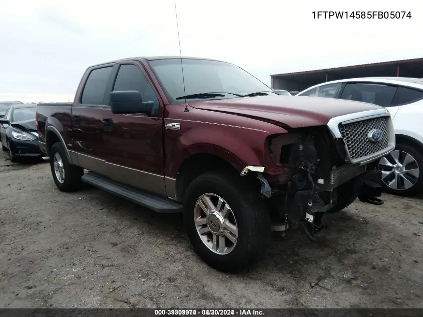 2005 Ford F-150 Fx4/Lariat/Xlt VIN: 1FTPW14585FB05074 Lot: 39309974