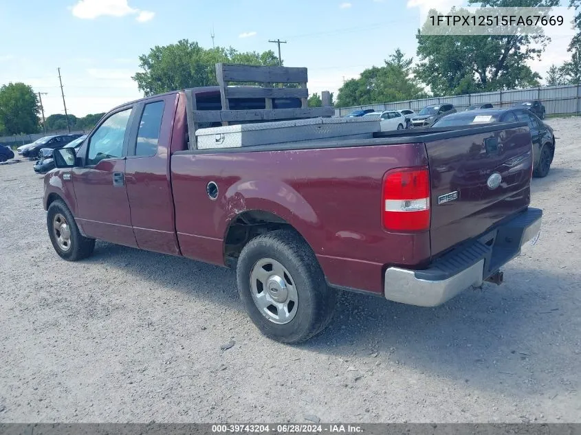 2005 Ford F-150 Lariat/Xl/Xlt VIN: 1FTPX12515FA67669 Lot: 39743204