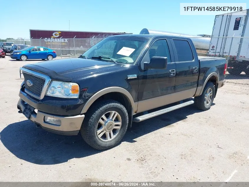 2005 Ford F-150 Fx4/Lariat/Xlt VIN: 1FTPW14585KE79918 Lot: 39748074