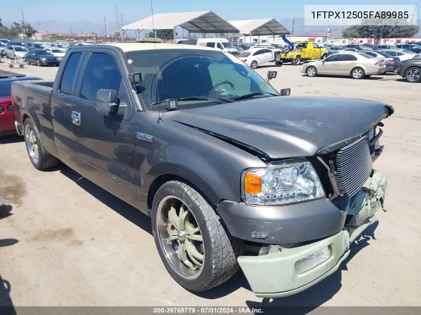 2005 Ford F-150 Lariat/Xl/Xlt VIN: 1FTPX12505FA89985 Lot: 39769779