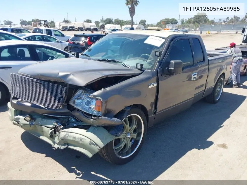 2005 Ford F-150 Lariat/Xl/Xlt VIN: 1FTPX12505FA89985 Lot: 39769779