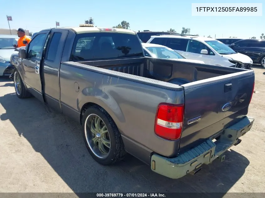 2005 Ford F-150 Lariat/Xl/Xlt VIN: 1FTPX12505FA89985 Lot: 39769779