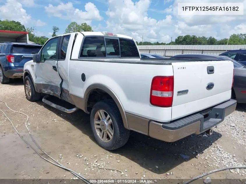 2005 Ford F-150 Lariat/Xl/Xlt VIN: 1FTPX12545FA16182 Lot: 39846946