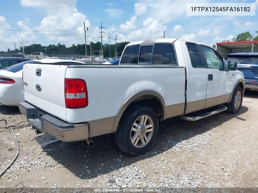 2005 Ford F-150 Lariat/Xl/Xlt VIN: 1FTPX12545FA16182 Lot: 39846946