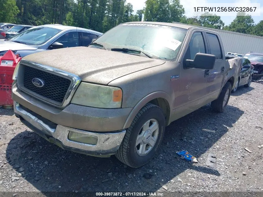 2005 Ford F-150 Lariat/Xlt VIN: 1FTPW12565KC32867 Lot: 40537392