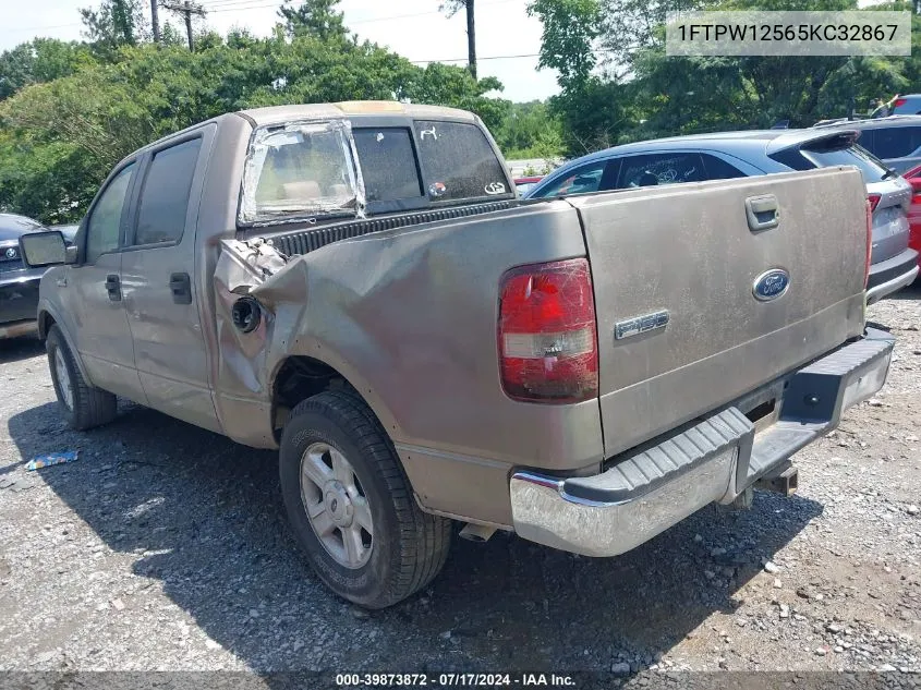 2005 Ford F-150 Lariat/Xlt VIN: 1FTPW12565KC32867 Lot: 40537392