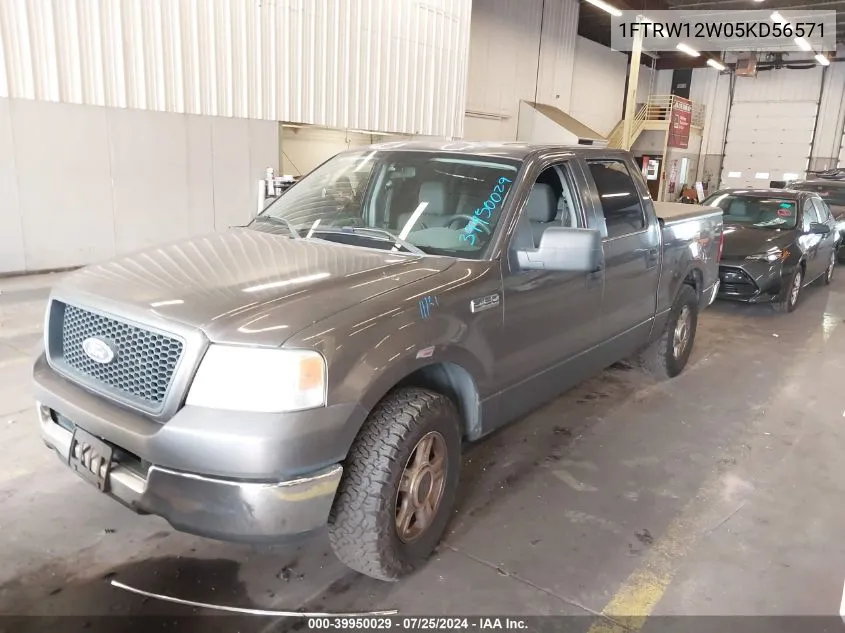 2005 Ford F-150 Xlt VIN: 1FTRW12W05KD56571 Lot: 39950029