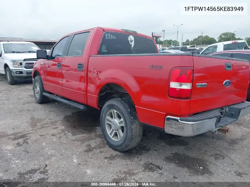 2005 Ford F150 Supercrew VIN: 1FTPW14565KE83949 Lot: 39966446