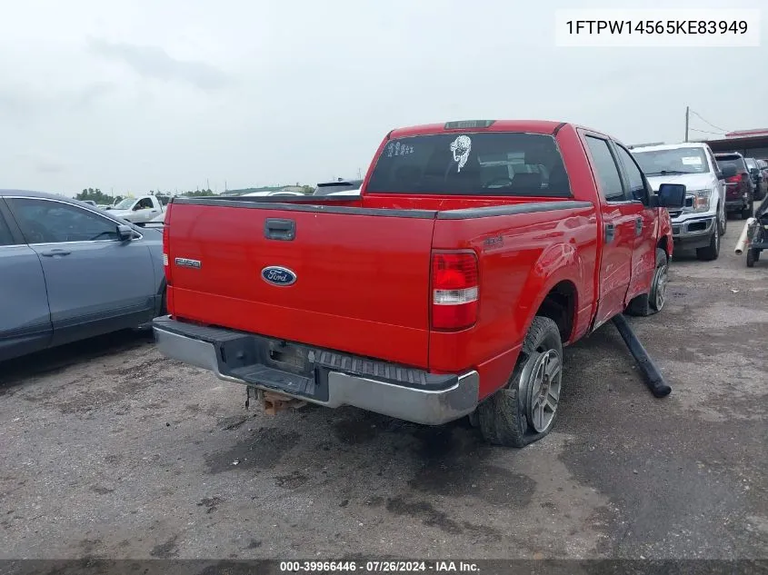 1FTPW14565KE83949 2005 Ford F150 Supercrew