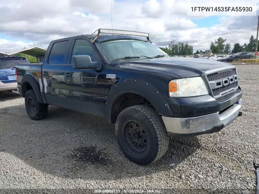 2005 Ford F-150 Fx4/Lariat/Xlt VIN: 1FTPW14535FA55930 Lot: 39985111