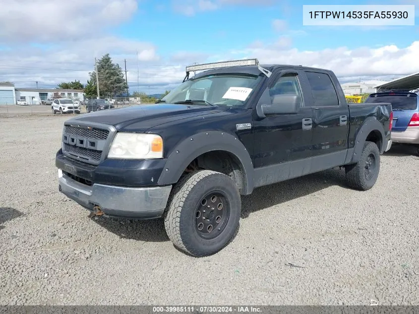 2005 Ford F-150 Fx4/Lariat/Xlt VIN: 1FTPW14535FA55930 Lot: 39985111