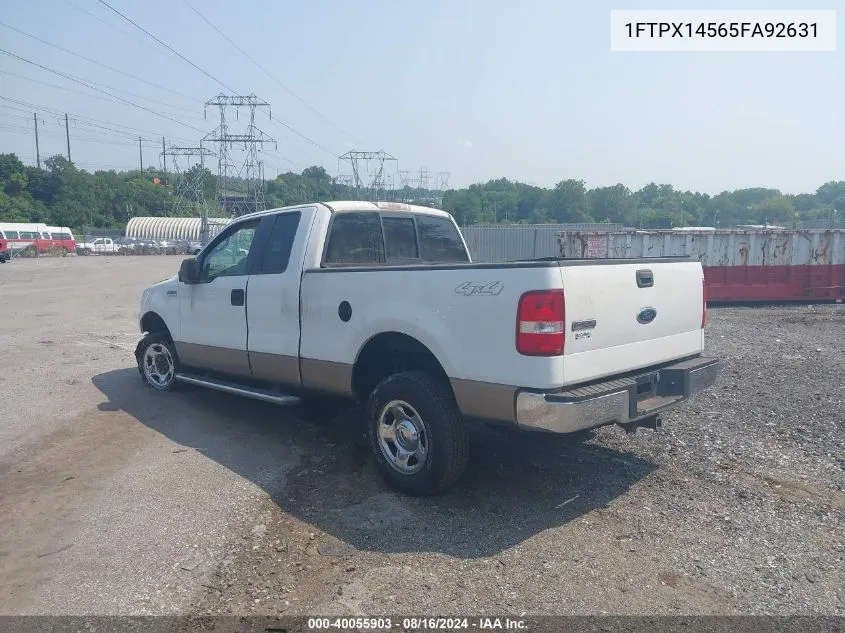 2005 Ford F150 VIN: 1FTPX14565FA92631 Lot: 40055903