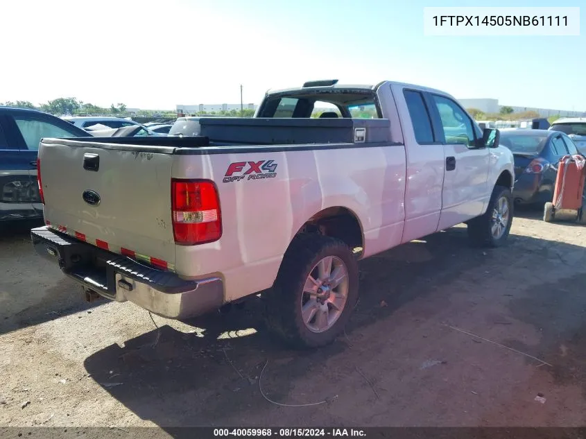 2005 Ford F-150 Fx4/Lariat/Xl/Xlt VIN: 1FTPX14505NB61111 Lot: 40059968