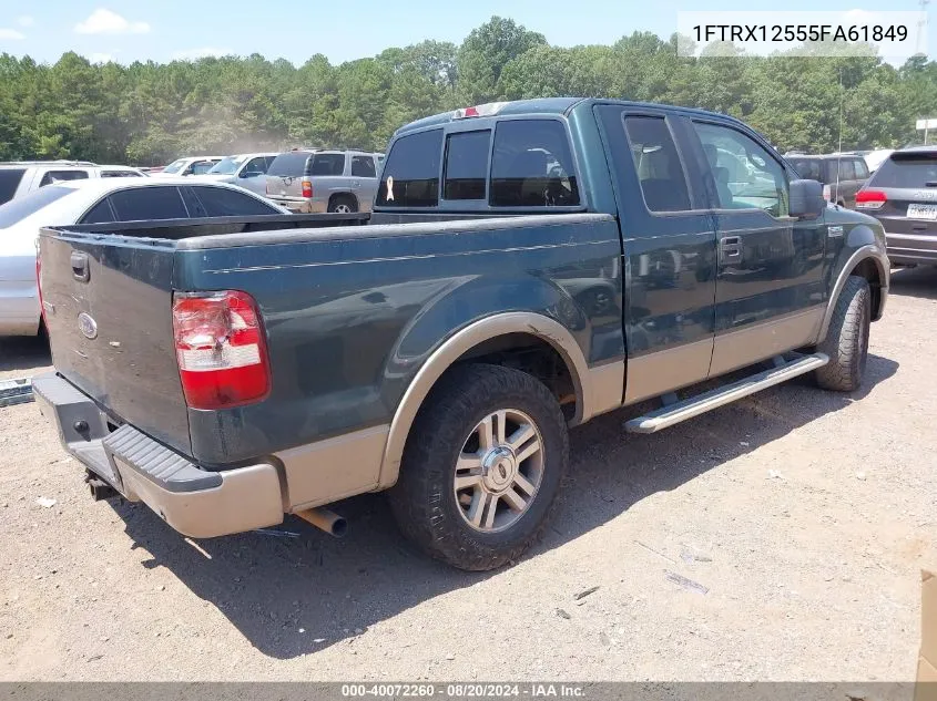 2005 Ford F-150 Lariat/Xl/Xlt VIN: 1FTRX12555FA61849 Lot: 40072260