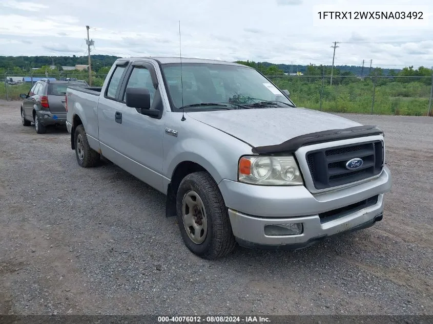 2005 Ford F-150 Stx/Xl/Xlt VIN: 1FTRX12WX5NA03492 Lot: 40076012