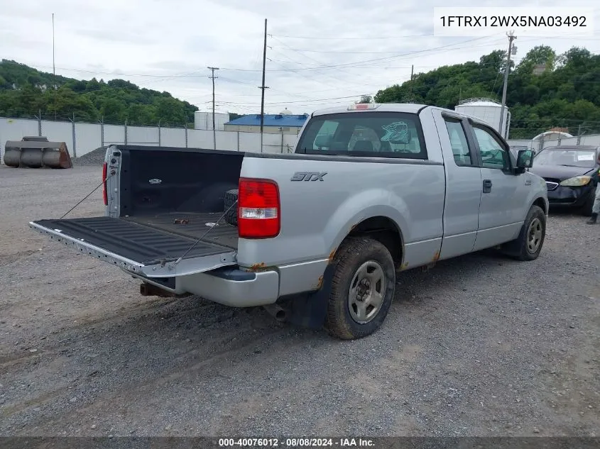 2005 Ford F-150 Stx/Xl/Xlt VIN: 1FTRX12WX5NA03492 Lot: 40076012