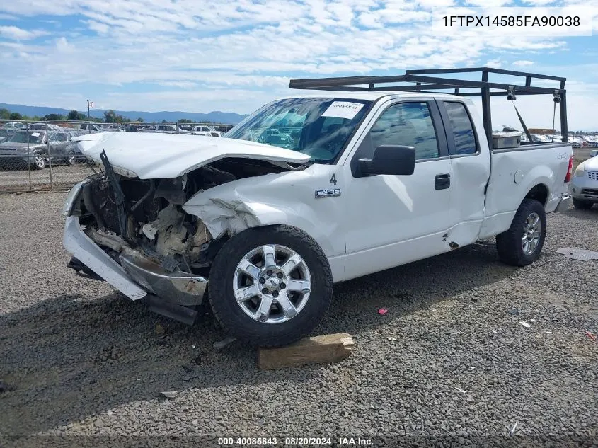 2005 Ford F-150 Fx4/Lariat/Xl/Xlt VIN: 1FTPX14585FA90038 Lot: 40085843