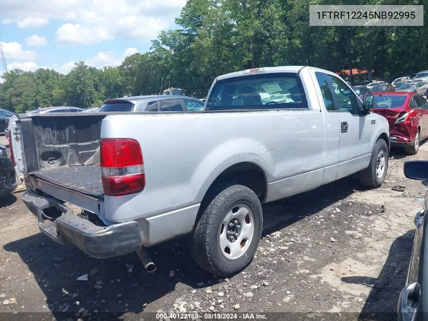 2005 Ford F-150 Stx/Xl/Xlt VIN: 1FTRF12245NB92995 Lot: 40122185