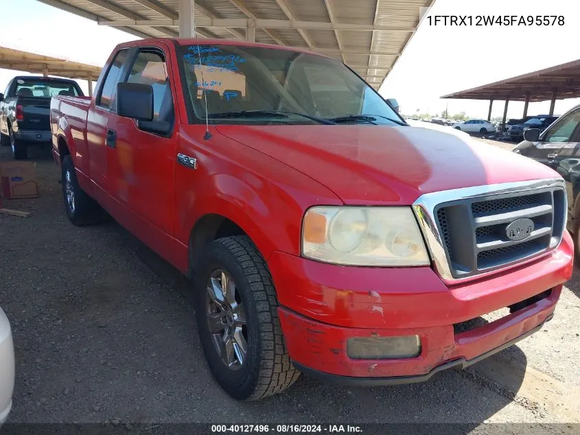 2005 Ford F-150 Stx/Xl/Xlt VIN: 1FTRX12W45FA95578 Lot: 40127496