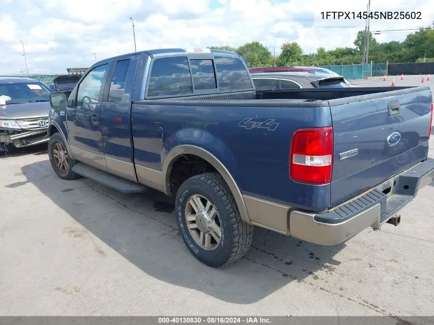 2005 Ford F-150 Fx4/Lariat/Xl/Xlt VIN: 1FTPX14545NB25602 Lot: 40130830