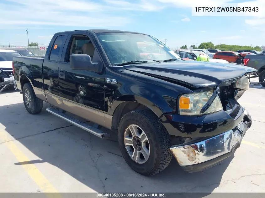 2005 Ford F-150 Stx/Xl/Xlt VIN: 1FTRX12W05NB47343 Lot: 40135208