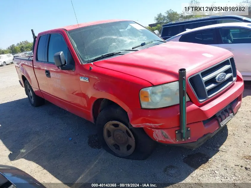 2005 Ford F-150 Stx/Xl/Xlt VIN: 1FTRX12W35NB98982 Lot: 40143365