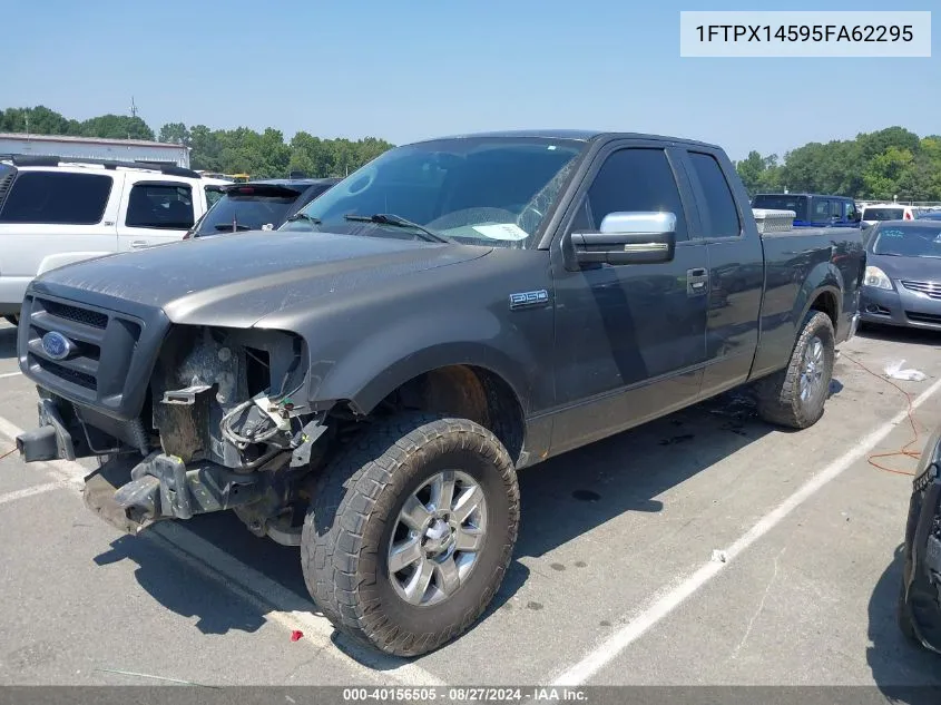 2005 Ford F150 VIN: 1FTPX14595FA62295 Lot: 40156505