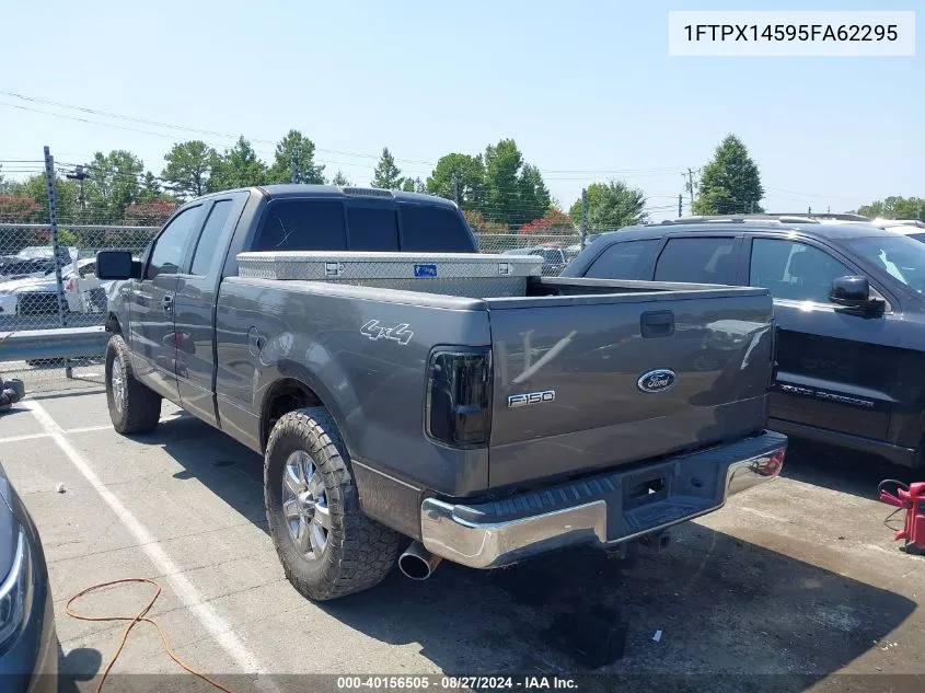 2005 Ford F150 VIN: 1FTPX14595FA62295 Lot: 40156505