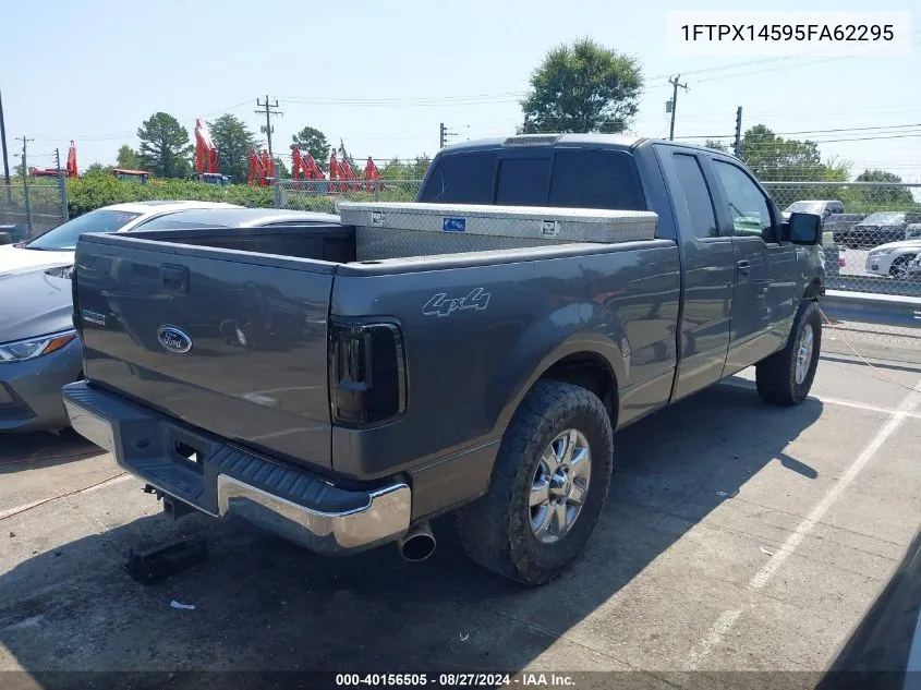 2005 Ford F150 VIN: 1FTPX14595FA62295 Lot: 40156505