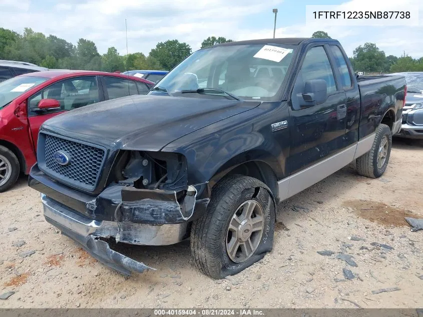 2005 Ford F150 VIN: 1FTRF12235NB87738 Lot: 40159404