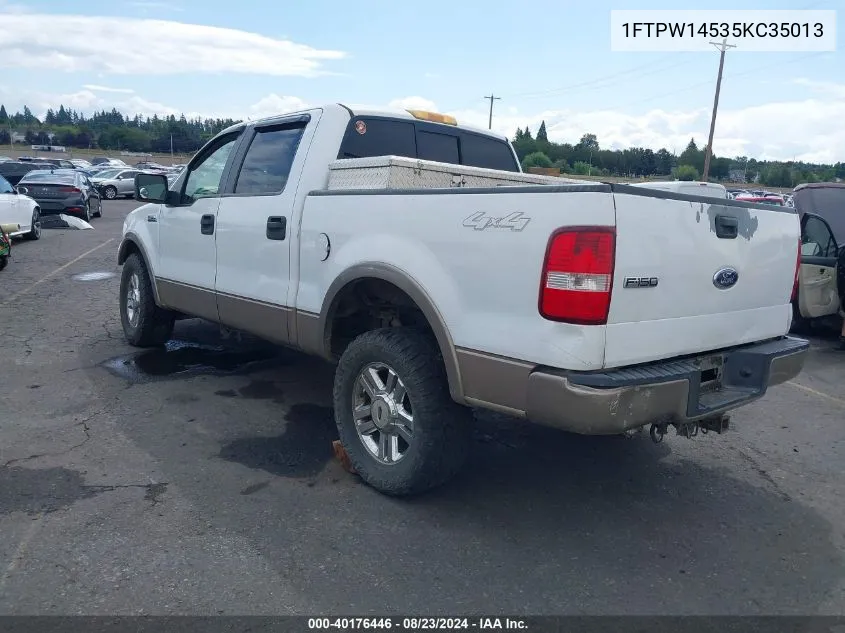 2005 Ford F-150 Fx4/Lariat/Xlt VIN: 1FTPW14535KC35013 Lot: 40176446