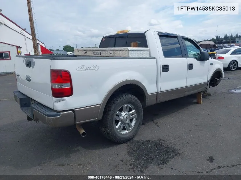 2005 Ford F-150 Fx4/Lariat/Xlt VIN: 1FTPW14535KC35013 Lot: 40176446