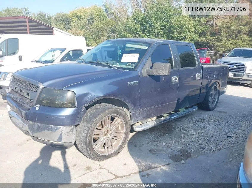 2005 Ford F-150 Xlt VIN: 1FTRW12W75KE71796 Lot: 40192887