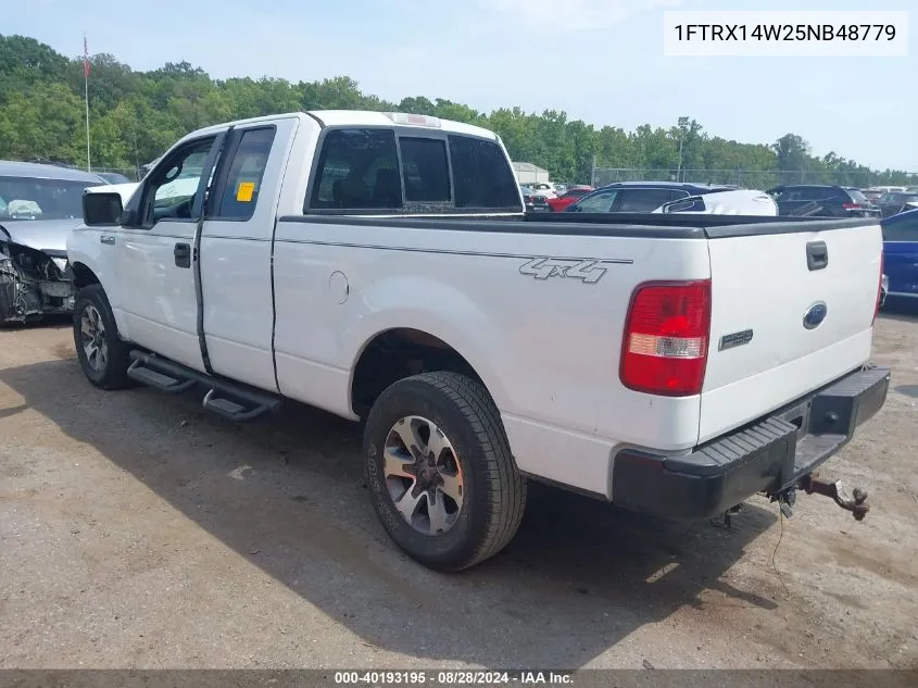 2005 Ford F-150 Stx/Xl/Xlt VIN: 1FTRX14W25NB48779 Lot: 40193195