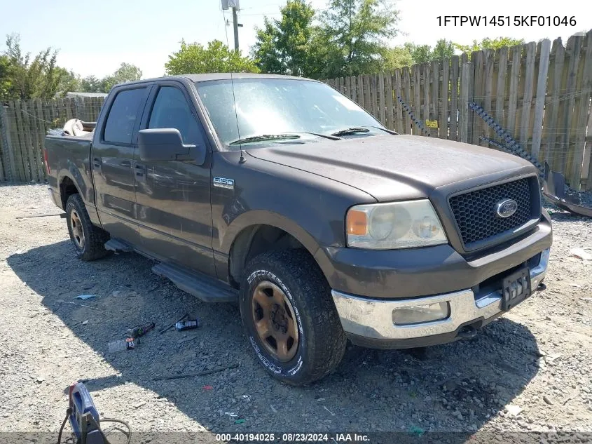 2005 Ford F-150 Fx4/Lariat/Xlt VIN: 1FTPW14515KF01046 Lot: 40194025