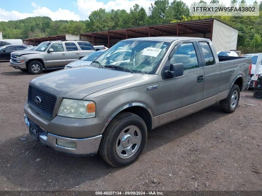 2005 Ford F-150 Stx/Xl/Xlt VIN: 1FTRX12W95FA43802 Lot: 40207134